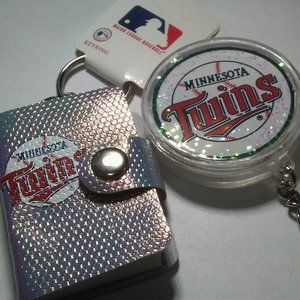MINNESOTA TWINS MBL Key Chains 2 style Vintage Memorabilia baseball  NWT